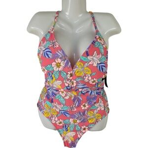 NWT No Boundaries Woman’s Swimwear Floral Print size 1X